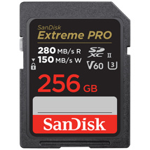 SANDISK SDXC Extreme PRO 256GB (V60/UHS-II/U3/R280-/W150MB/s)