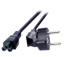 EFB Power Cable Schuko 90°-C5 180° , black, 3 m, 3 x 1.00 mm²