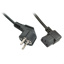 LINDY 2m Schuko to C13 Angled Mains Cable