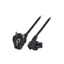 AK5007 ACT Powercord mains connector CEE 7/7 male (angled) - C5 (angled) black 5 m