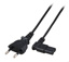 AK5019 ACT Powercord Euro male - C7 female (angled left/right) black 2 m