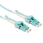 RL6300 ACT 0.5 meter Multimode 50/125 OM3 duplex uniboot fiber cable with LC connectors with extractor